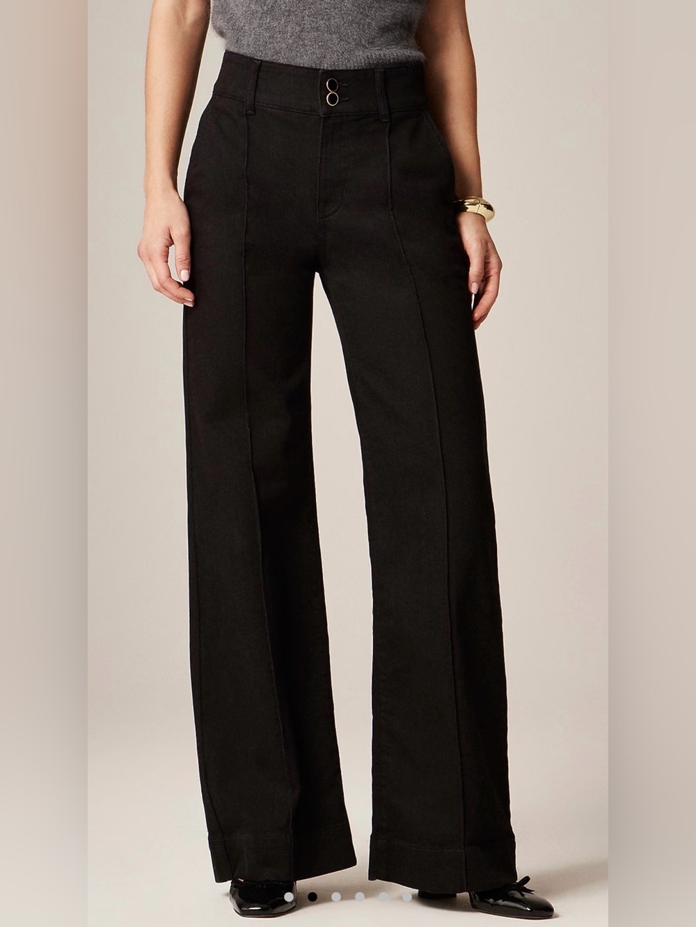 J CREW SIZE 27 Denim trouser jean with stacked buttons CP283 $158